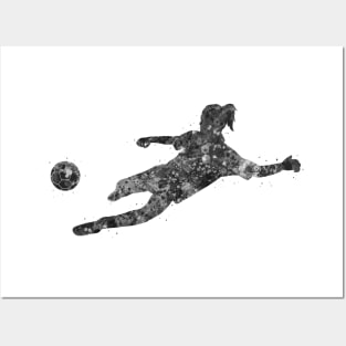 Soccer player girl Posters and Art